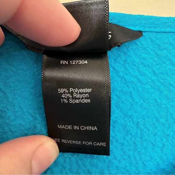 Ali Miles Women S Blue Artsy Tunic Top Button Side Long Sleeve Modest Lagenlook - Picture 7 of 8